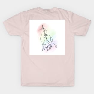 Elegant Rainbow Unicorn T-Shirt